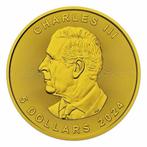 Canada. 5 Dollars 2024 1 oz Maple Leaf Christmas 24k Gold