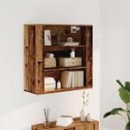 vidaXL Wandkast 80x33x80 cm bewerkt hout oud houtkleurig, Huis en Inrichting, Kasten | Overige, Verzenden, Nieuw