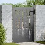 vidaXL Tuinpoort Anders met slot Zwart 105 x 150 cm, Verzenden, Nieuw