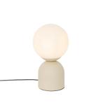 Hotel chique tafellamp beige met opaal glas - Pallon Trend, Huis en Inrichting, Lampen | Tafellampen, Nieuw, Overige materialen