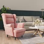 vidaXL Fauteuil fluweel roze, Huis en Inrichting, Fauteuils, Verzenden, Nieuw