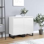 vidaXL Dressoirs 2 st 40x35x70 cm bewerkt hout hoogglans wit, Huis en Inrichting, Kasten | Dressoirs, Minder dan 50 cm, Verzenden