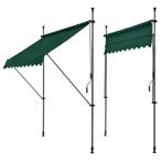 Klem zonwering luifel uitschuifbaar donkergroen 400x120 cm, Tuin en Terras, Zonneschermen, Verzenden, Nieuw