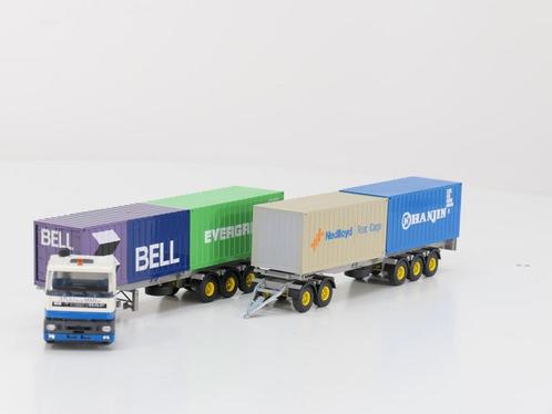Schaal 1:50 TEKNO 941201 DAF 95/330 2 aS TREKKER m/3 AS C..., Hobby en Vrije tijd, Modelauto's | 1:50, Gebruikt, Tekno, Ophalen of Verzenden