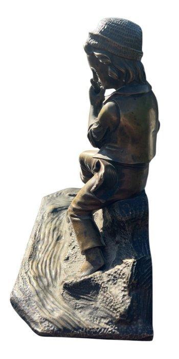 sculptuur, Musicien - 16 cm - Gepatineerd brons, Antiek en Kunst, Antiek | Keramiek en Aardewerk