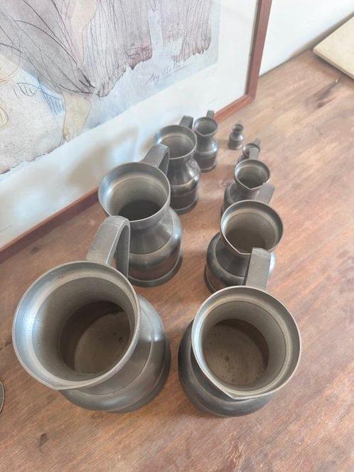 étain du manoir - Étain du Manoir - Tafelservies (9) - Tin -, Antiek en Kunst, Antiek | Keukenbenodigdheden
