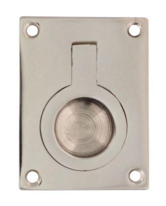 Intersteel Luikring recht 41mm x 31mm nikkel, Doe-het-zelf en Verbouw, Hang- en Sluitwerk, Nieuw, Ophalen of Verzenden