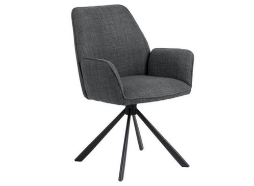 Outlet prijs: Eetkamerstoel Glenda - Stof Donkergrijs, Huis en Inrichting, Stoelen, Verzenden
