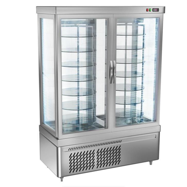 GGM Gastro | Panoramische vitrine - 935 liter - 1320mm - 14, Witgoed en Apparatuur, Koelkasten en IJskasten, Verzenden