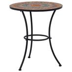 vidaXL Bistrotafel mozaïek 60 cm keramiek oranje en grijs, Verzenden, Nieuw