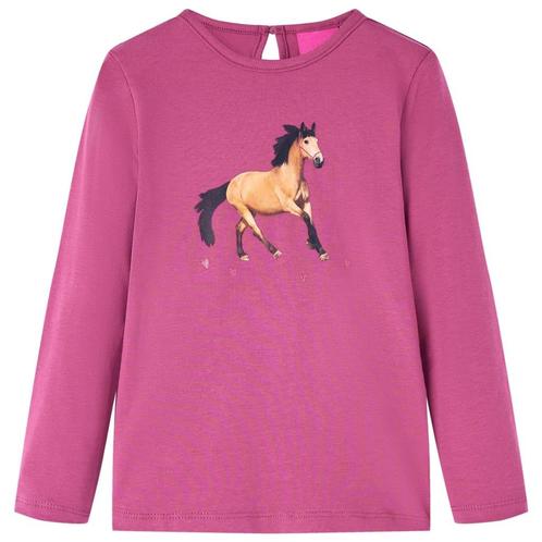vidaXL Kindershirt met lange mouwen 92 frambooskleurig, Kinderen en Baby's, Kinderkleding | Overige, Nieuw, Verzenden