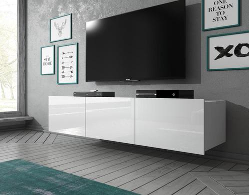 TV-Meubel Hoogglans Wit - Hangend of staand - 150x32x43 cm, Huis en Inrichting, Kasten | Televisiemeubels, 25 tot 50 cm, Nieuw