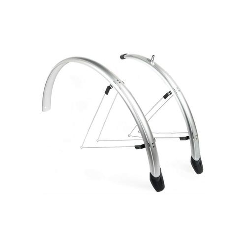Amigo Spatbordenset - Sporty - Kunststof - 26 inch - Zilv..., Fietsen en Brommers, Fietsonderdelen, Nieuw, Ophalen of Verzenden