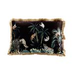 kussen fluweel jungle olifant gouden franjes 40x60cm*, Huis en Inrichting, Verzenden, Nieuw