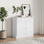 vidaXL Dressoir ALTA 77x35x73 cm massief grenenhout wit, Verzenden, Nieuw, 50 tot 100 cm, Grenenhout