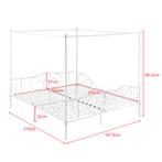 Metalen hemelbed Finstrom wit met matras 180x200 cm, Nieuw, Verzenden