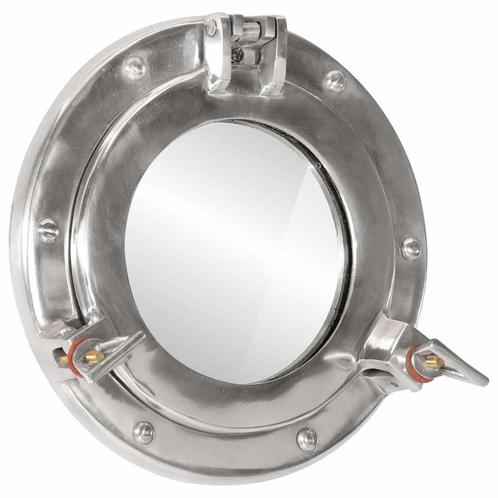vidaXL Wandspiegel patrijspoort Ø23 cm aluminium en glas, Huis en Inrichting, Woonaccessoires | Spiegels, Nieuw, Verzenden