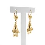 18 Krt. gouden oorhangers (vintage oorhangers, vintage), Ophalen of Verzenden, Gebruikt, Overige kleuren, Goud