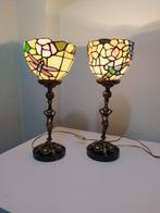Estilo Tiffany - Tafellamp (2) - Brons, Polychroom, Antiek en Kunst, Curiosa en Brocante