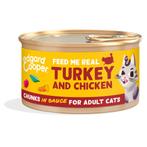Edgard & Cooper Kattenvoer Chunks Kip - Kalkoen 85 gr, Dieren en Toebehoren, Verzenden