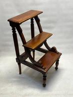 Trapje - bibliotheektrapje - Hout - oude bibliotheektrap, Antiek en Kunst