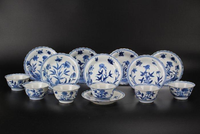 Kop en schotel (14) - Porselein - Kangxi - Qing dynasty, Antiek en Kunst, Antiek | Overige Antiek