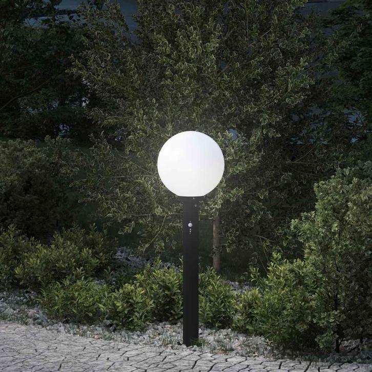 vidaXL Bolderverlichting met sensor 80 cm zwart IP44, Huis en Inrichting, Lampen | Overige, Nieuw, Verzenden