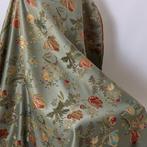 Brokaatstof (Lampasso) Italiaans - Groene zijde –