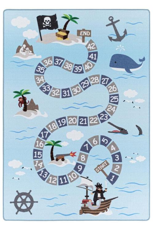 Kindervloerkleed | Play | Piraat | Blauw | 160x230 cm, Huis en Inrichting, Stoffering | Tapijten en Kleden, Verzenden