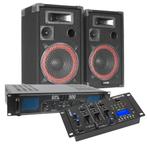 MAX Complete 500W Bluetooth DJ Set met Speakers, Versterker, Nieuw, Verzenden