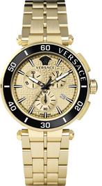Versace VE3L00622 Greca Chrono horloge 45 mm, Overige merken, Staal, Staal, Verzenden