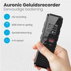 2dekans | Auronic Digitale Voice Recorder - Dictafoon - 8GB, Ophalen of Verzenden, Zo goed als nieuw