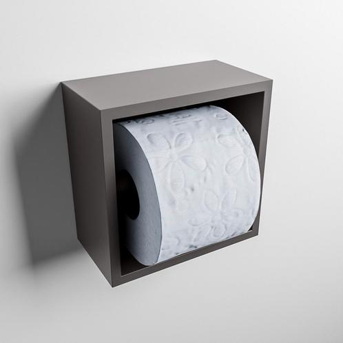 MONDIAZ Easy Toiletrolhouder CUBE 160 solid surface, Doe-het-zelf en Verbouw, Sanitair, Bad, Nieuw, Ophalen of Verzenden
