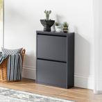 Schoenenkast Sokndal 2 kleppen grijs 71x50x15 cm [en.casa], Verzenden, Nieuw