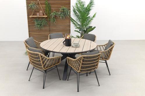 Garden Impressions Edison 148 cm. - ronde tuinset / 4, Tuin en Terras, Tuinsets en Loungesets, Tuinset, Nieuw, Rvs, Verzenden