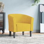 vidaXL Kuipstoel fluweel geel, Huis en Inrichting, Fauteuils, Verzenden, Nieuw