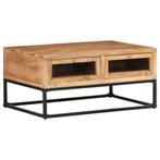 vidaXL Salontafel 90x60x40 cm massief acaciahout, 50 tot 100 cm, Verzenden, Nieuw, 50 tot 100 cm