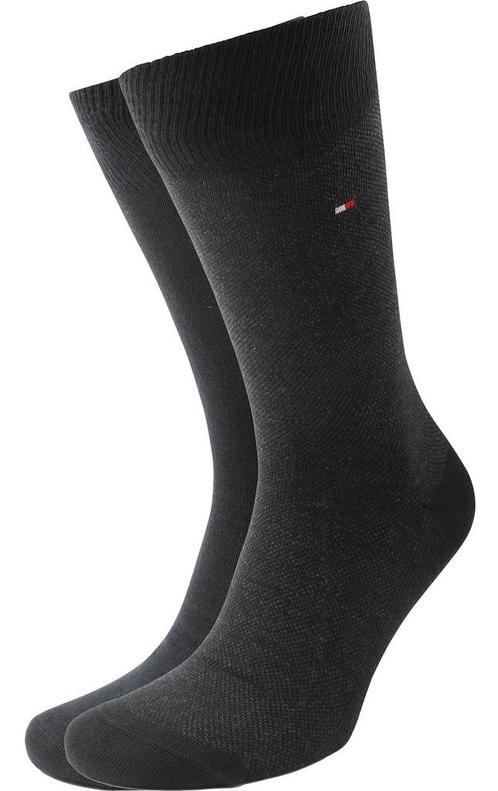 Tommy Hilfiger 2-Pack Sokken Birdseye Zwart maat 43-46 Heren, Kleding | Heren, Sokken en Kousen, Zwart, Nieuw, Verzenden