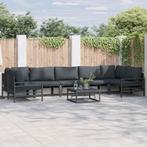 vidaXL Tuin Sofa Set 8 pcs Antraciet Staal, Tuin en Terras, Tuinsets en Loungesets, Verzenden, Nieuw