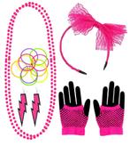 Neon 80S Accessoireset Roze 5 delig, Verzenden, Nieuw