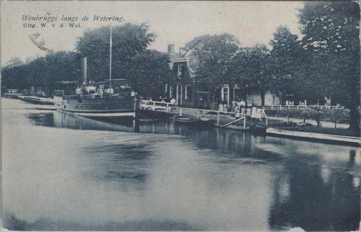 WOUBRUGGE - langs de Wetering, Verzamelen, Ansichtkaarten | Nederland, Verzenden