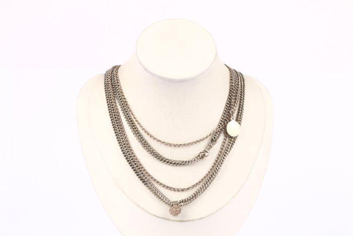 Zonder minimumprijs - Halsketting Zilver - antieke, Sieraden, Tassen en Uiterlijk, Kettingen