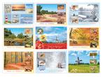 ansichtkaarten Nederland - set met 9 kaarten + flyer Pos..., Verzamelen, Gelopen