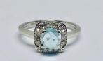 Zonder Minimumprijs - Ring - 9 kt. Witgoud Aquamarijn -, Sieraden, Tassen en Uiterlijk, Nieuw