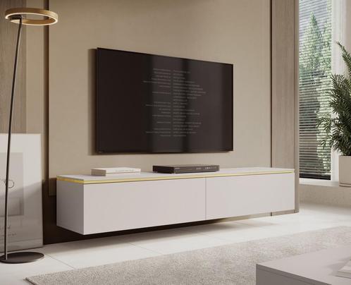 Meubella TV-Meubel Assunta beige goud 180 cm, Huis en Inrichting, Kasten | Televisiemeubels, 150 tot 200 cm, 25 tot 50 cm, Nieuw
