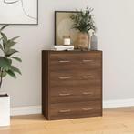 vidaXL Dressoir met 4 lades 60x30,5x71 cm bruineiken, Huis en Inrichting, Kasten | Dressoirs, Verzenden, Nieuw, 50 tot 100 cm