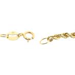Gouden gedraaide schakel ketting | 43,5 cm (gouden ketting), Sieraden, Tassen en Uiterlijk, Kettingen, Ophalen of Verzenden, Gebruikt