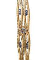 Armband - 18 karaat Geel goud Saffier - Saffier, Nieuw