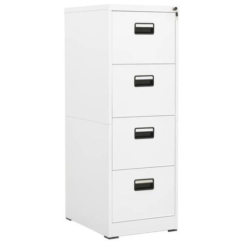 Stalen Archiefkast 4 Lades - Tweedekansje - A4/Legal, Huis en Inrichting, Kasten | Roldeurkasten en Archiefkasten, Met slot, 50 tot 75 cm