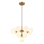 Hanglamp GRAPPY 56cm 13-lichts Grijs, Huis en Inrichting, Lampen | Hanglampen, Ophalen of Verzenden, Nieuw, Metaal, 75 cm of meer